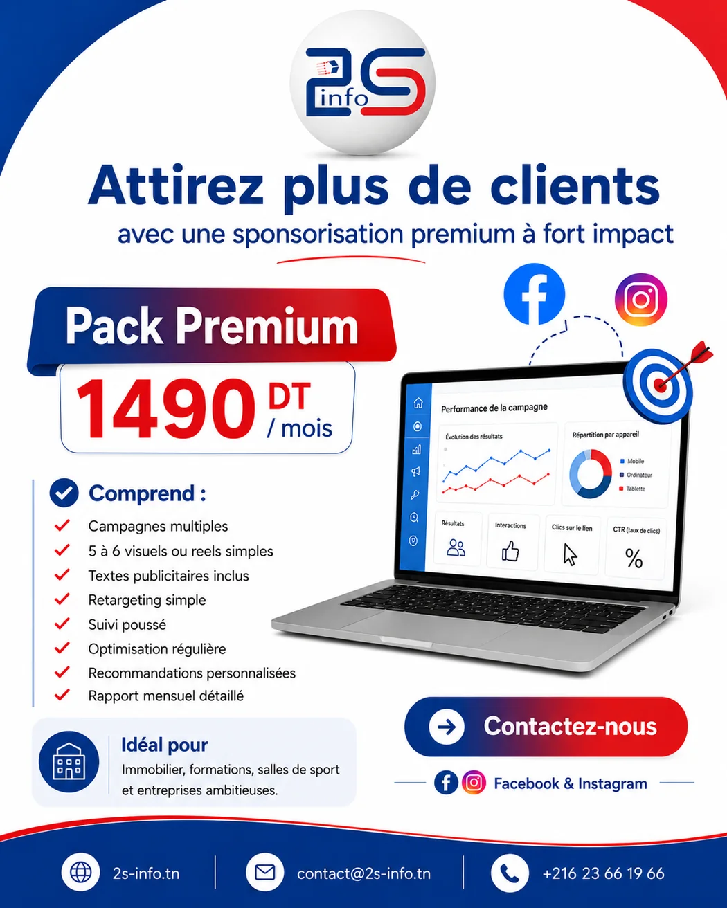 Présentation Sponsorisation Facebook et Instagram 2S-INFO